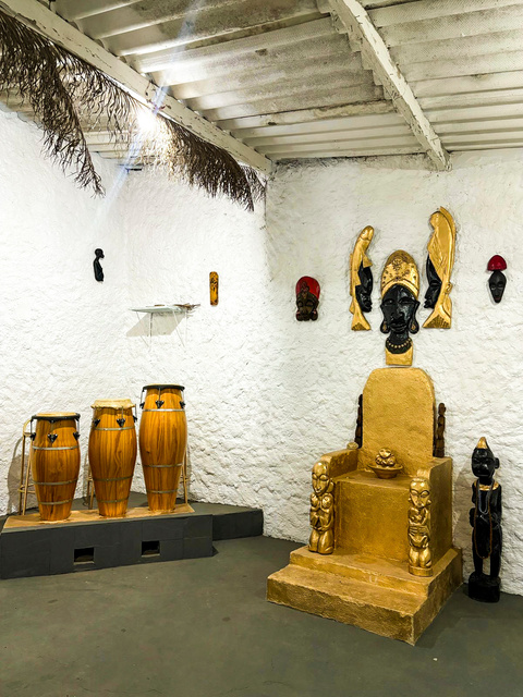 Sala de atabaques de terreiro de candomblé